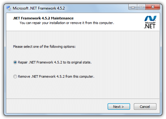 Repair Microsoft .NET Framework Repair Microsoft .NET Framework