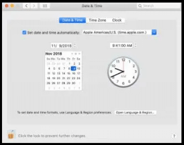 Correct Time Zone Correct Time Zone