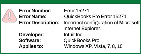 QuickBooks Error Code 15271