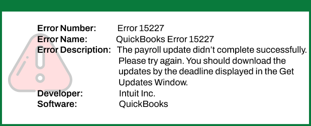 QuickBooks Error 15227