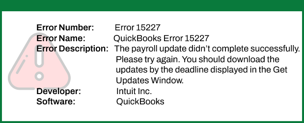 QuickBooks Error 15227 QuickBooks Error 15227