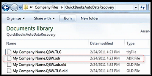 QuickBooks Service of Auto Data Recovery