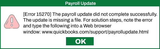 QuickBooks Update Error 15270