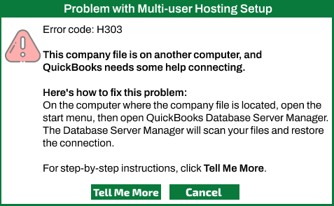 QuickBooks Error H303