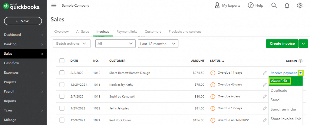 Create & Email Recurring Invoices in QuickBooks