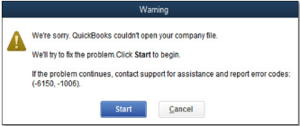 QuickBooks Desktop Error 6150 1006