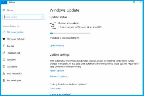 Install the Available Window Update