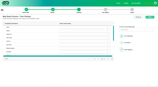 Map Your Spreadsheet Columns.