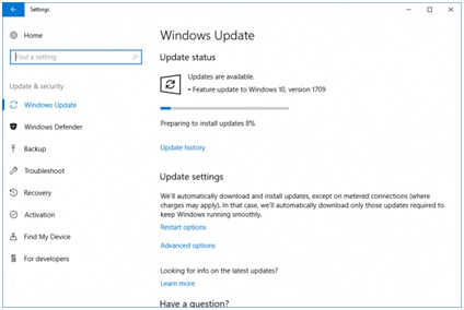 Installation of latest system updates