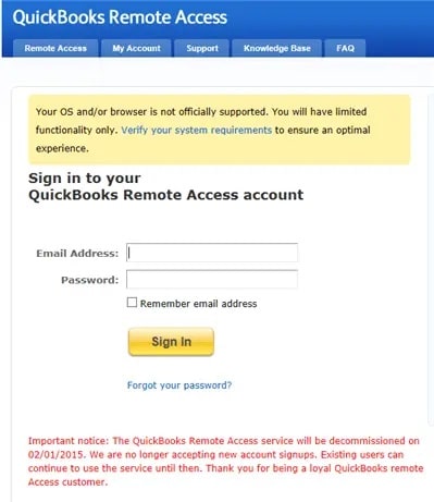 Intuit QuickBooks Remote Access