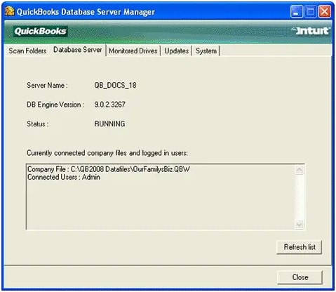 QuickBooks Database Server Manager