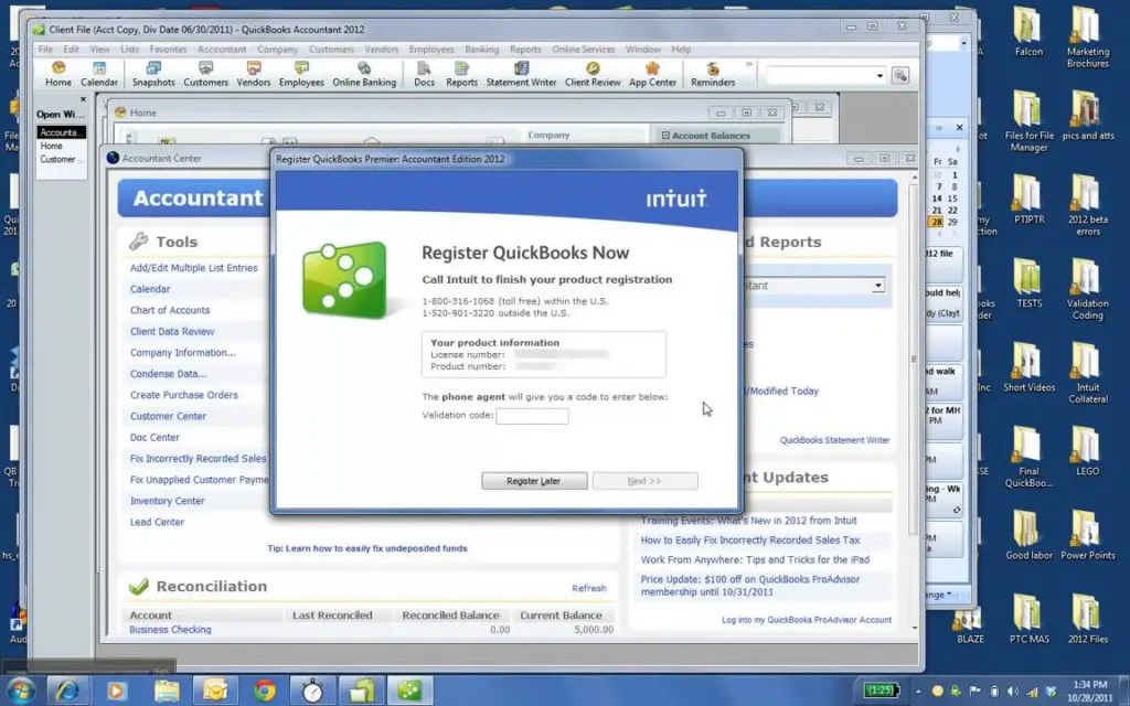 Register QuickBooks