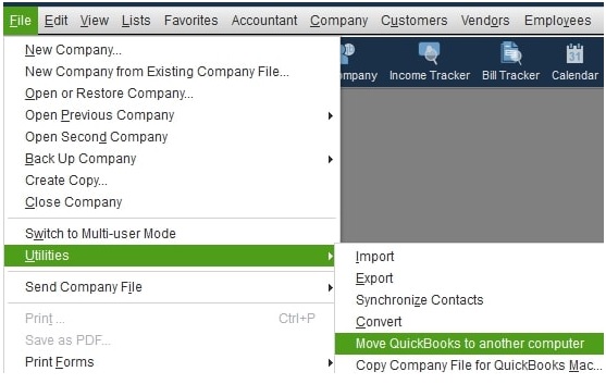 Move QuickBooks to another computer