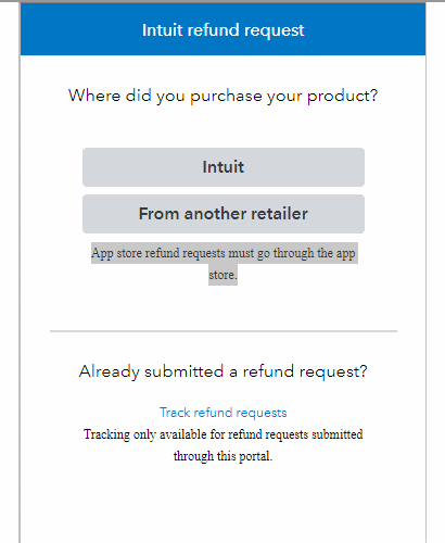 Intuit Refund Request