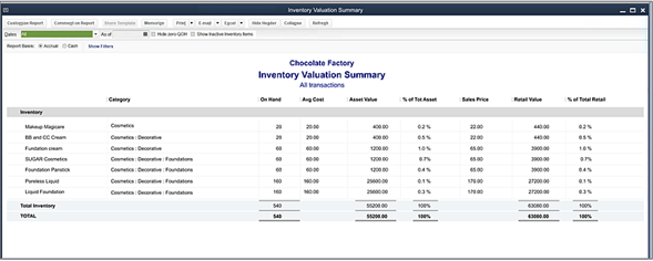 Inventory Validation Summary
