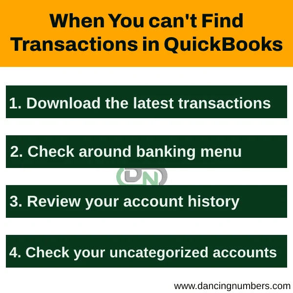 Find Downloaded Missing Transactions in QuickBooks Online