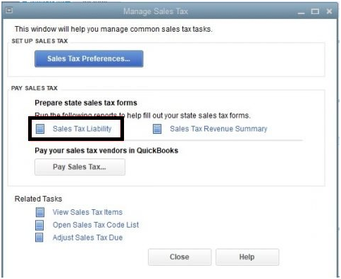 manage sales tax preferences