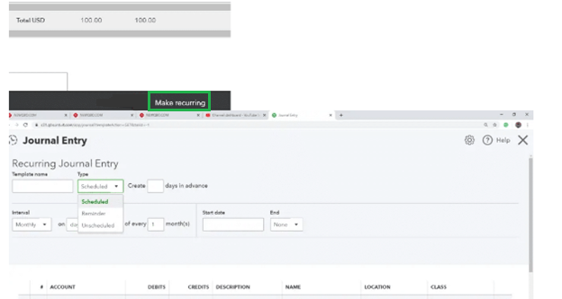 Create a Timetable for Periodic Journal Entries