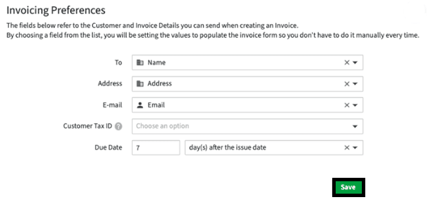 Invoicing Preference