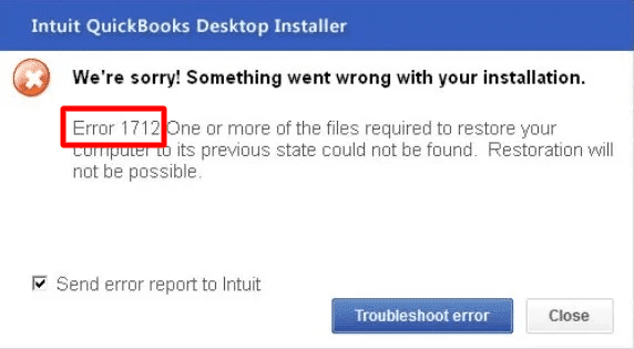 QuickBooks Error 1712