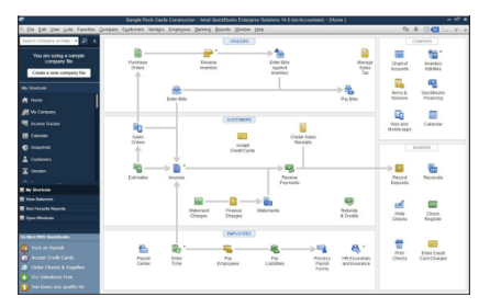 QuickBooks Enterprise Home Page