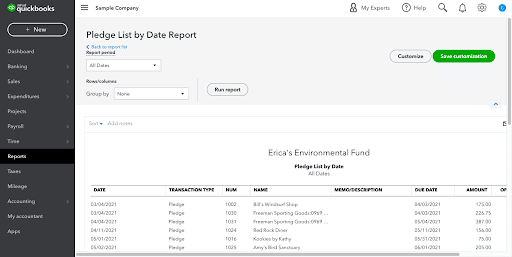 Best Nonprofit Integration with QuickBooks Online Advanced Reporting