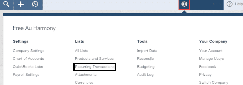 Recurring Transactions in QBO