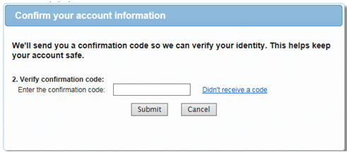 Confirm Your Account Information