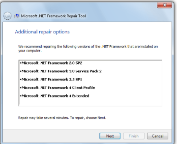 MicroSoft .Net Framework Repair Tool