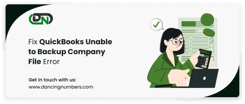 quickbooks unable to backup company file