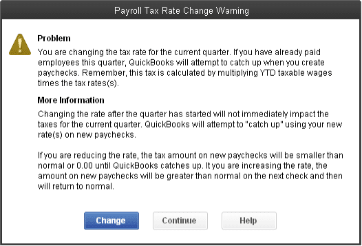 Tax Rates in Standard or Enhanced Payroll