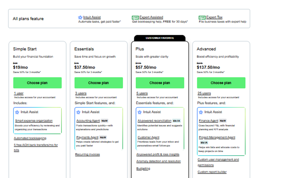 Choose subscription plan