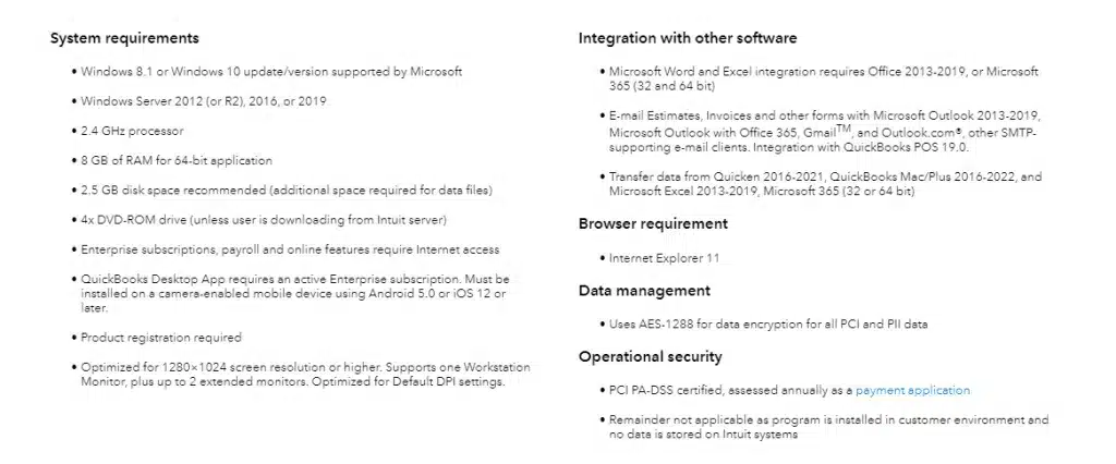 Check System Requirement of QuickBooks Desktop 2022
