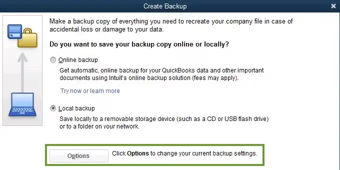 Create Local backup