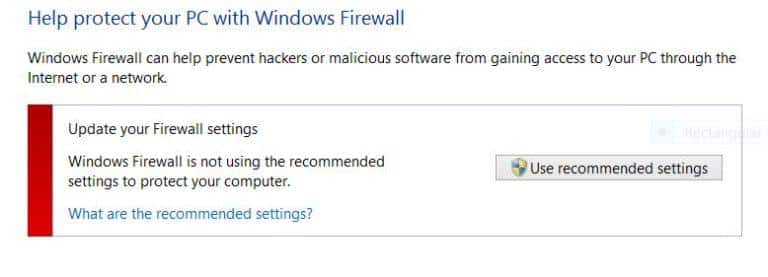 update firewall
