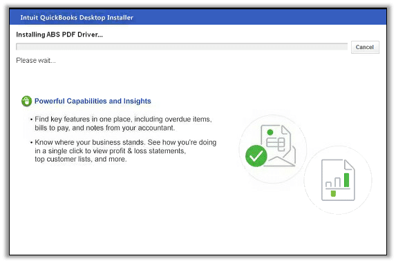 QuickBooks Stuck Installing ABS PDF Driver