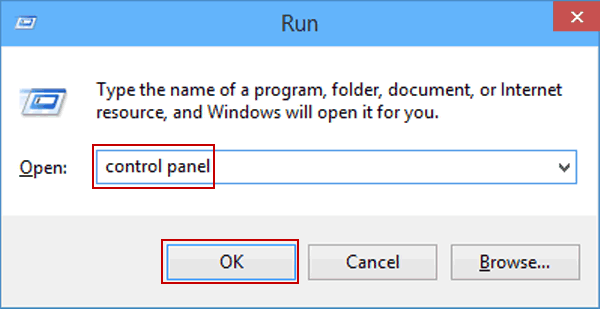 windows run control panel