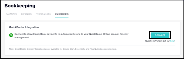 HoneyBook QuickBooks