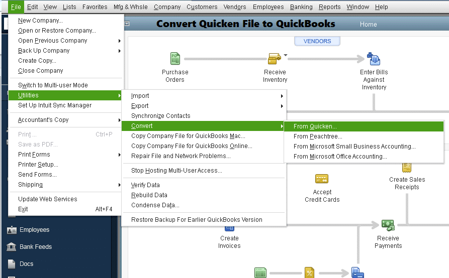 Convert from Quicken to QuickBooks Desktop