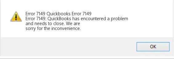 QuickBooks POS error code 7149