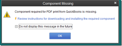 QuickBooks Missing Component Error