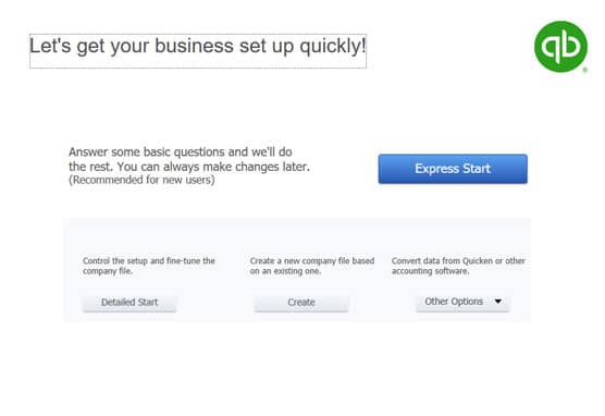 QuickBooks Express Start