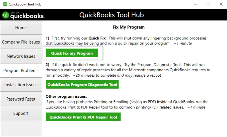 Quick Fix My Program