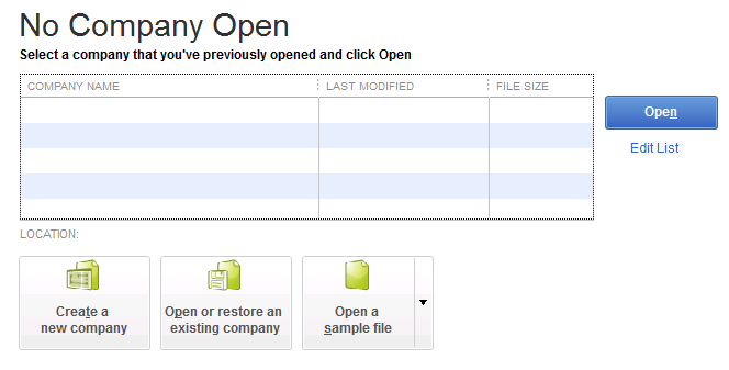 No Company Open Window