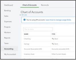 Chart of Accounts