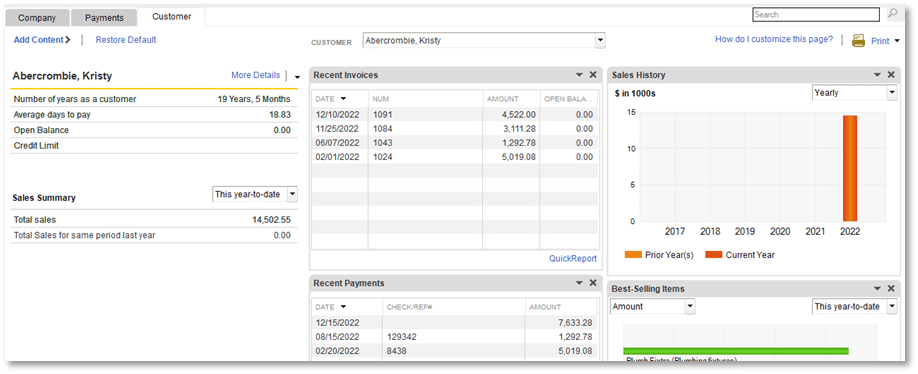 Customer Snapshot