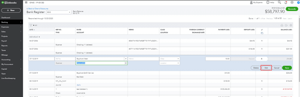 Finding and Selecting the Transaction