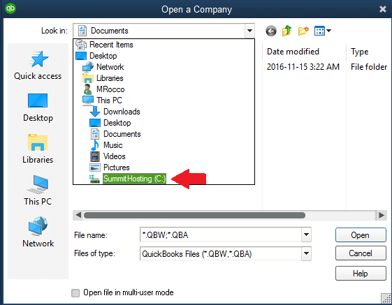 QuickBooks Company file