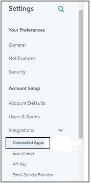 HubSpot Connected Apps