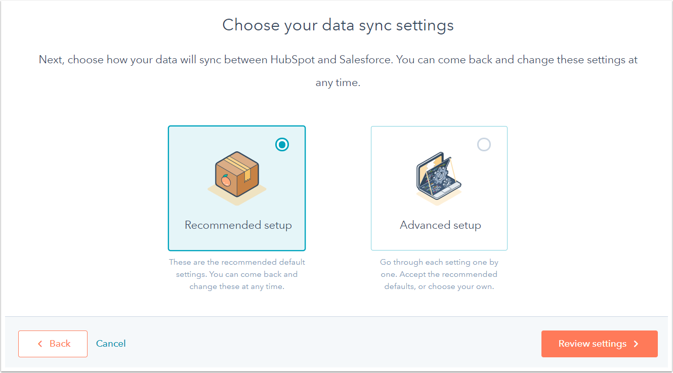 Choose the Data Syncing Method for the two Applications